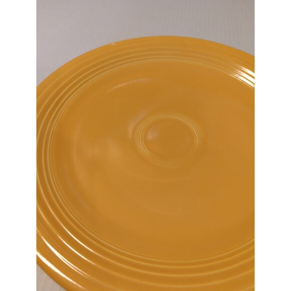 Fiestaware Fiesta Plate Charger Mustard Yellow 12" Vintage Yellow Round Wet Foot - Picture 2 of 9